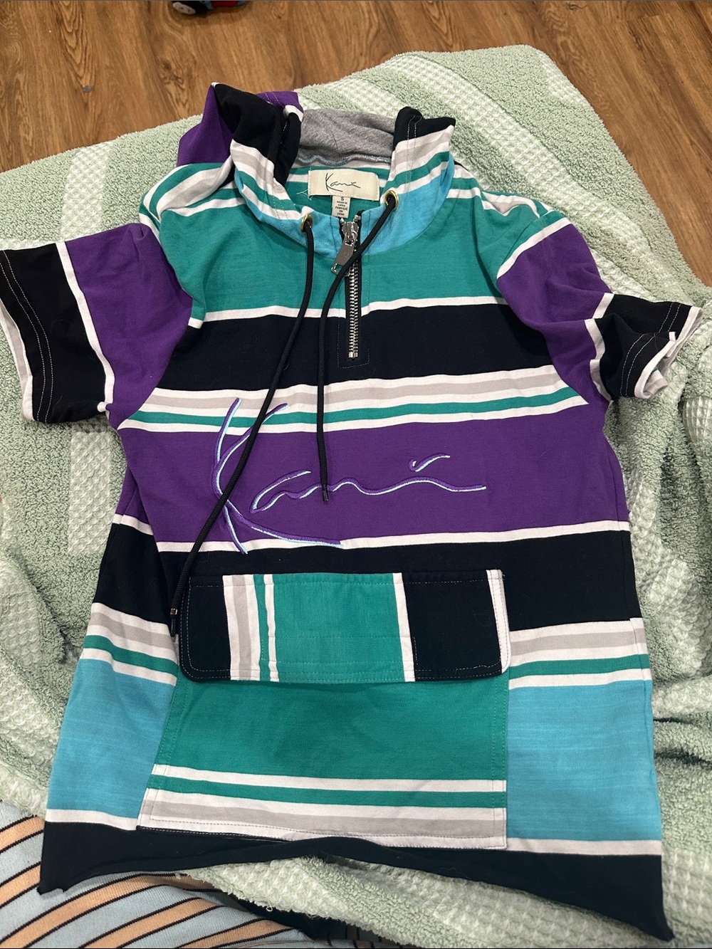 Karl Kani Striped Hodded Tee